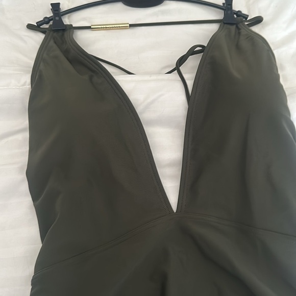 Olive green Ted Bakers one piece sexy swimsuit - Picture 6 of 6